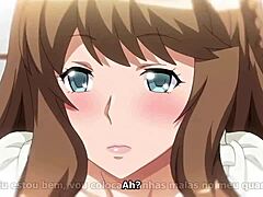 一部Hentai视频,特色是一个有着大屁股和大胸部的成熟女人