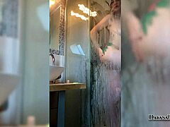 Homemade masturbation video of a big ass girl in the shower